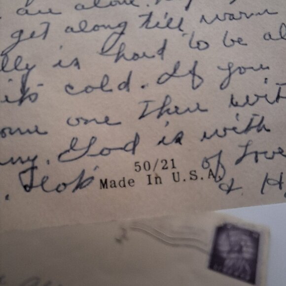 Vintage Christmas Card 1955 Nativity Scene Envelope 3 Cent Stamp Letter Kansas - Picture 8 of 8